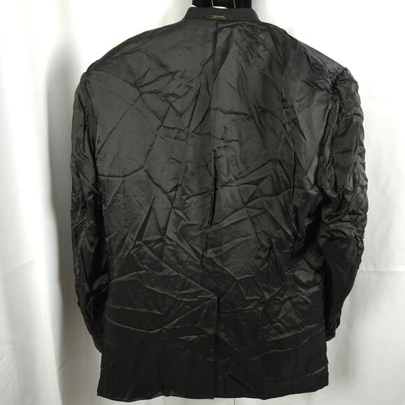 Hart Schaffner Marx Mens 44R Gray Pinstripe 2-Button Wool Sports Coat Blazer - Picture 6 of 10